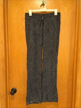 Hurley Black & Charcoal Geometric Wide Leg Pants